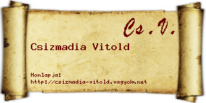 Csizmadia Vitold névjegykártya